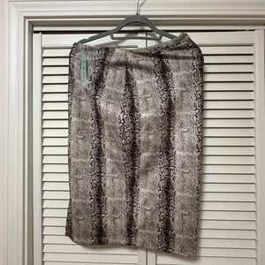 She + Sky Snake Print Pencil Skirt